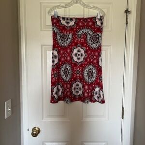 Women's Red, Black & White Colette Skirt Size Large.  Excellent Condition